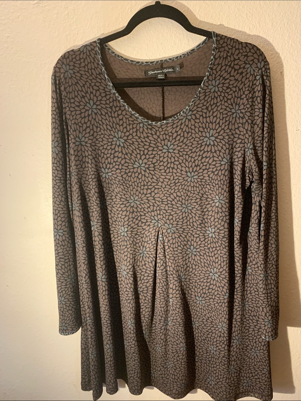 Gudrun Sjöden Brown Floral-Print Long Sleeve Tunic